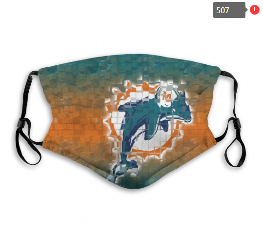 NFL Miami Dolphins #10 Dust mask with filter->nfl dust mask->Sports Accessory